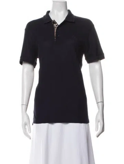 Pre-owned Burberry Short Sleeve Polo In Blue