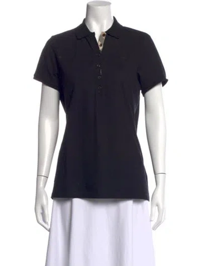 Pre-owned Burberry Short Sleeve Polo In Blue