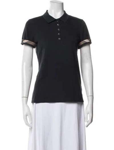 Pre-owned Burberry Short Sleeve Polo In Blue