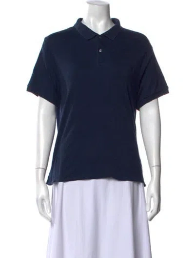 Pre-owned Burberry Short Sleeve Polo In Blue