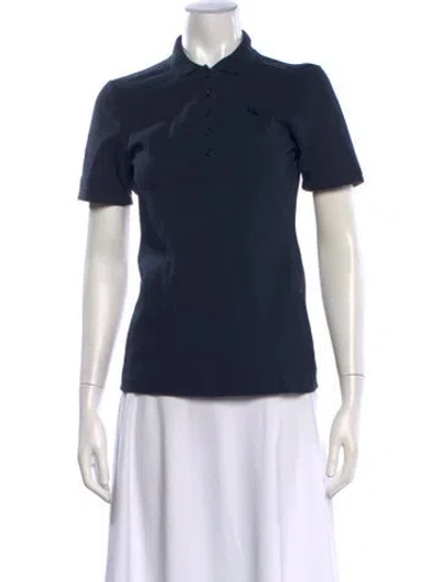 Pre-owned Burberry Short Sleeve Polo In Blue