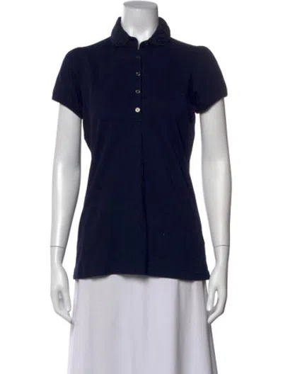 Pre-owned Burberry Short Sleeve Polo In Blue