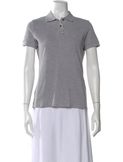 Pre-owned Burberry Short Sleeve Polo In Gray