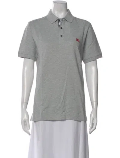 Pre-owned Burberry Short Sleeve Polo In Gray