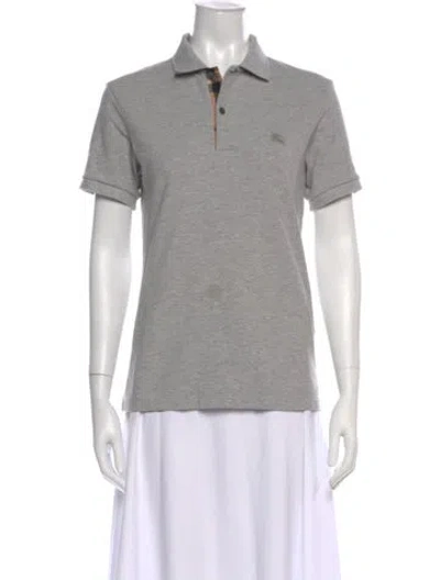 Pre-owned Burberry Short Sleeve Polo In Gray