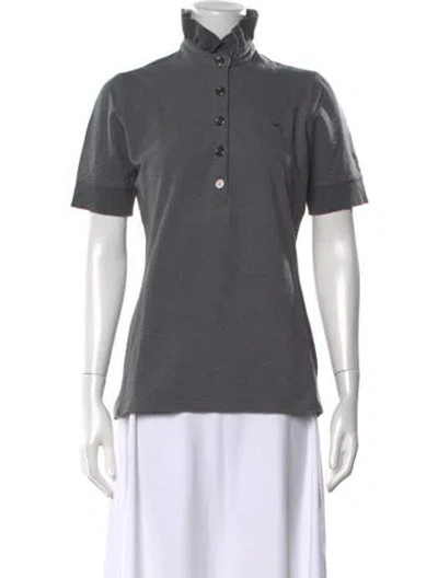 Pre-owned Burberry Short Sleeve Polo In Gray