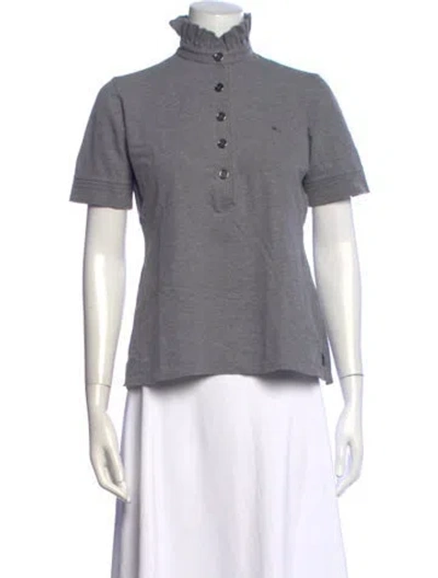 Pre-owned Burberry Short Sleeve Polo In Grey