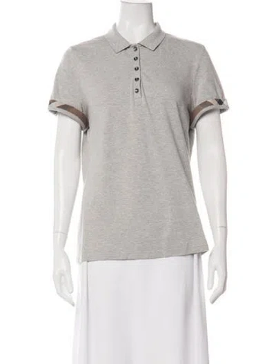 Pre-owned Burberry Short Sleeve Polo In Grey
