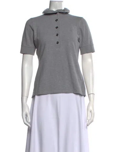 Pre-owned Burberry Short Sleeve Polo In Grey