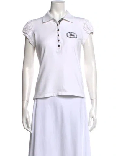 Pre-owned Burberry Short Sleeve Polo In Neutral