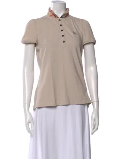 Pre-owned Burberry Short Sleeve Polo In Neutral