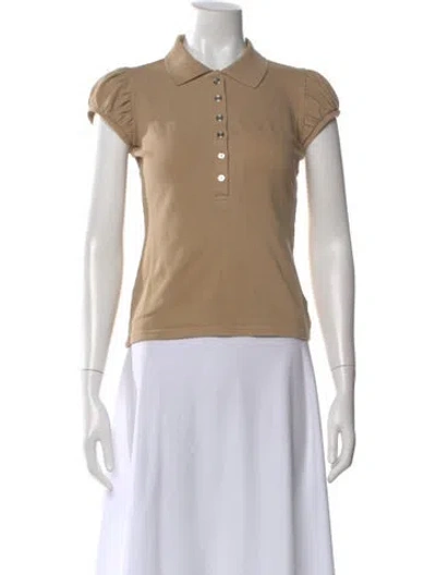 Pre-owned Burberry Short Sleeve Polo In Neutral