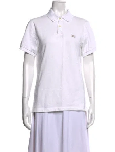 Pre-owned Burberry Short Sleeve Polo In Neutral