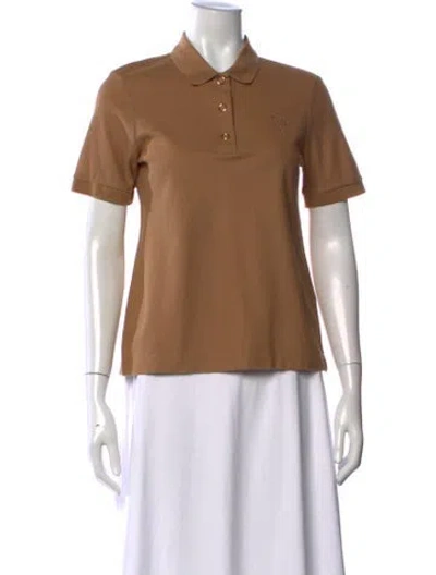 Pre-owned Burberry Short Sleeve Polo In Neutrals