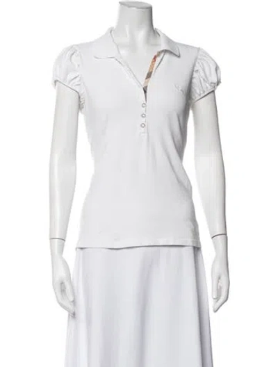 Pre-owned Burberry Short Sleeve Polo In Neutrals