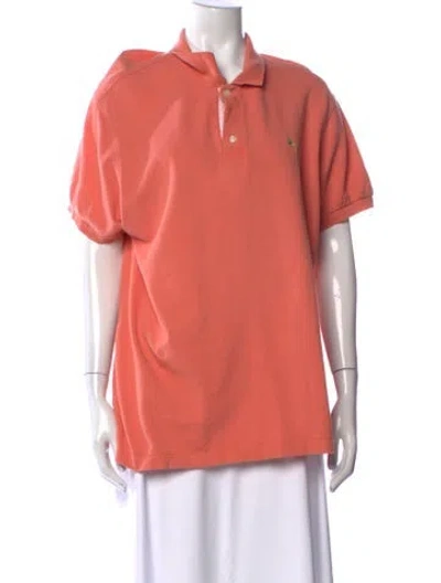 Pre-owned Burberry Short Sleeve Polo In Orange