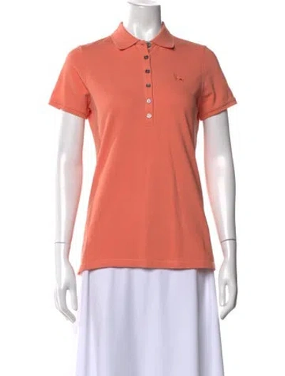 Pre-owned Burberry Short Sleeve Polo In Orange