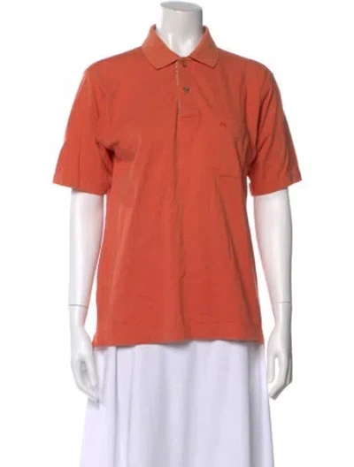 Pre-owned Burberry Short Sleeve Polo In Pink