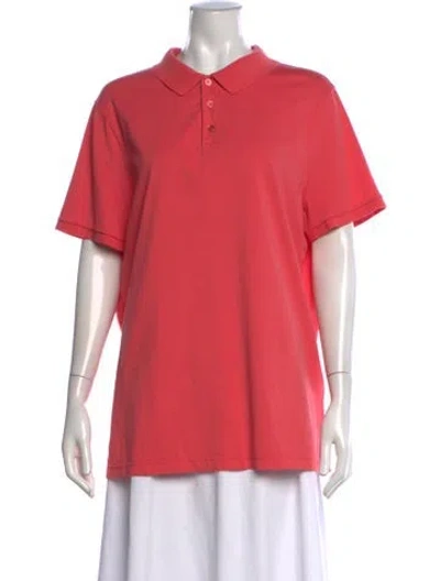 Pre-owned Burberry Short Sleeve Polo In Pink