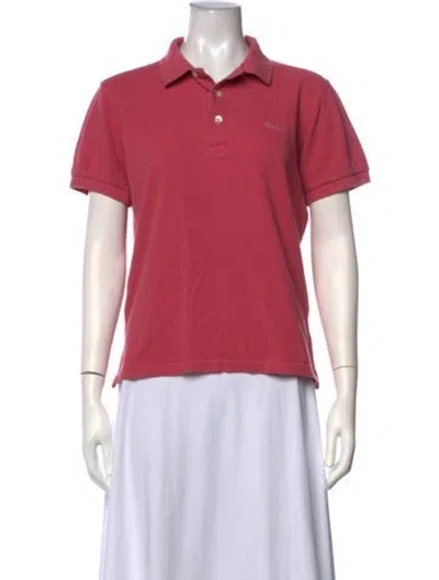 Pre-owned Burberry Short Sleeve Polo In Pink