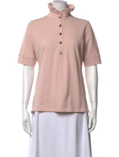 Pre-owned Burberry Short Sleeve Polo In Pink