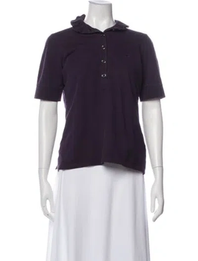 Pre-owned Burberry Short Sleeve Polo In Purple