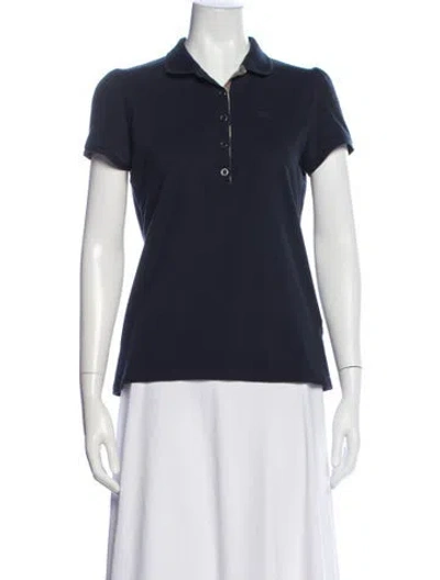 Pre-owned Burberry Short Sleeve Polo In Purple