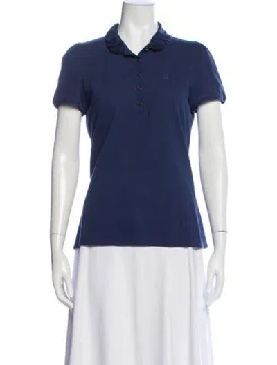 Pre-owned Burberry Short Sleeve Polo In Red