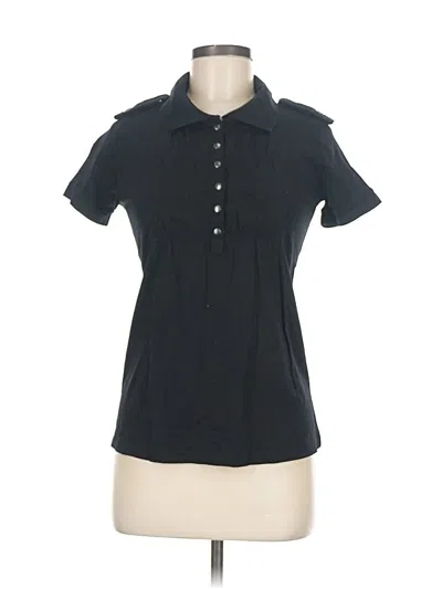 Pre-owned Burberry Short Sleeve Polo Shirt In Black