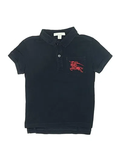 Pre-owned Burberry Kids' Short Sleeve Polo Shirt In Blue