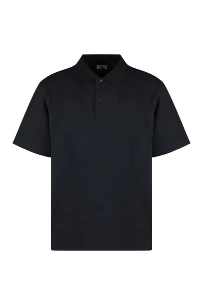 Burberry Short-sleeve Polo Shirt In Nero