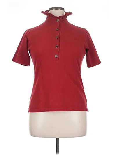 Pre-owned Burberry Short Sleeve Polo Shirt In Red