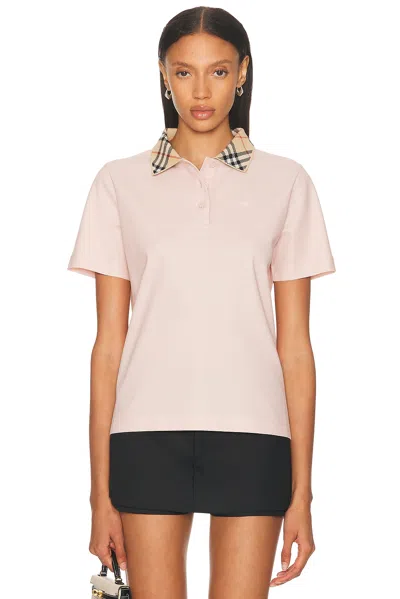 BURBERRY SHORT SLEEVE POLO TOP