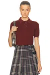 Burberry Bordeaux Wool Polo Shirt