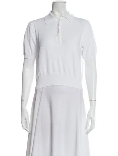 Pre-owned Burberry Short Sleeve Polo In White