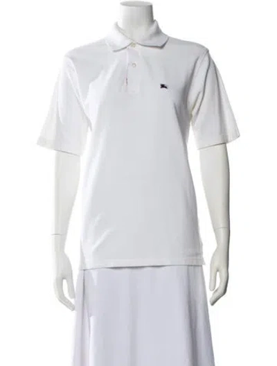 Pre-owned Burberry Short Sleeve Polo In White