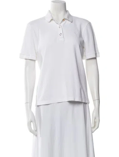 Pre-owned Burberry Short Sleeve Polo In White