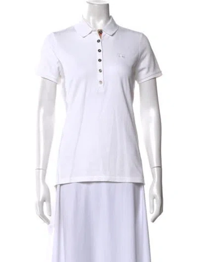 Pre-owned Burberry Short Sleeve Polo In White