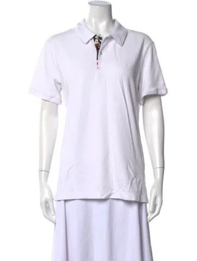 Pre-owned Burberry Short Sleeve Polo In White