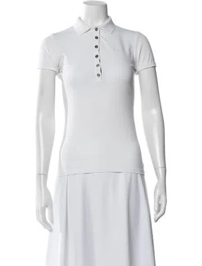 Pre-owned Burberry Short Sleeve Polo In White