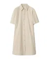 Burberry Short-sleeve Shirt Dress In Nude