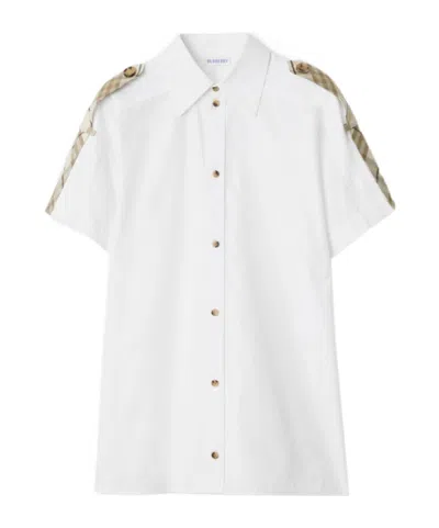 Burberry Short Sleeve Shirt In White