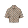 Burberry Vintage Check Cropped Shirt In Neutral