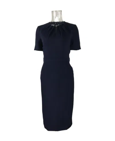 Burberry Short-sleeved Pleated Dress In Black
