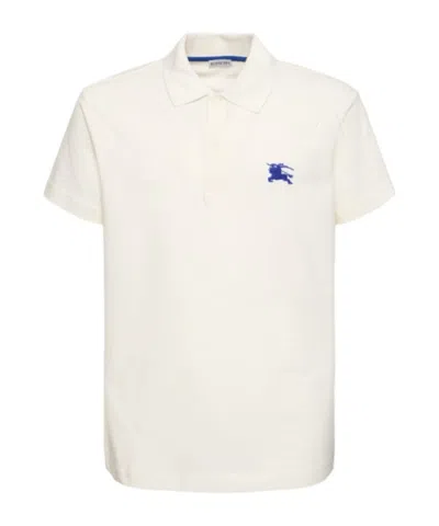 Burberry Cotton Polo Shirt In White