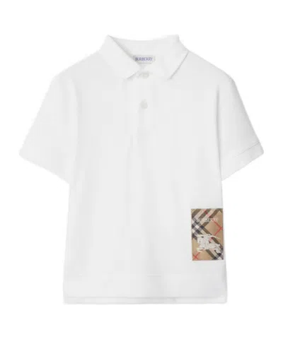 Burberry Short-sleeved Polo Shirt In White