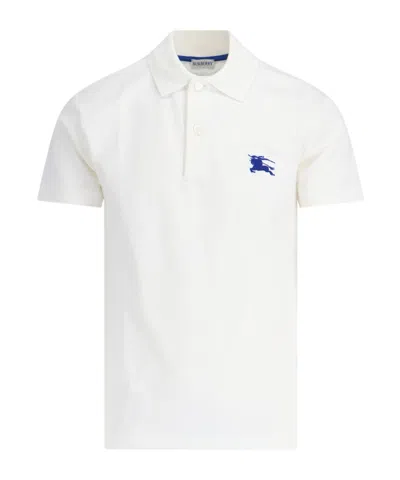 BURBERRY BURBERRY EQUESTRIAN KNIGHT-EMBROIDERED POLO SHIRT