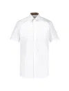 Burberry Stretch-cotton Ekd-embroidered Slim Shirt In White