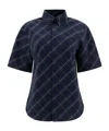 Burberry Checked Short-sleeved Shirt In Black