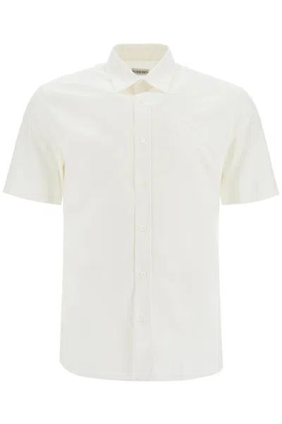 Burberry Short-sleeved Shirt With Ekd In White